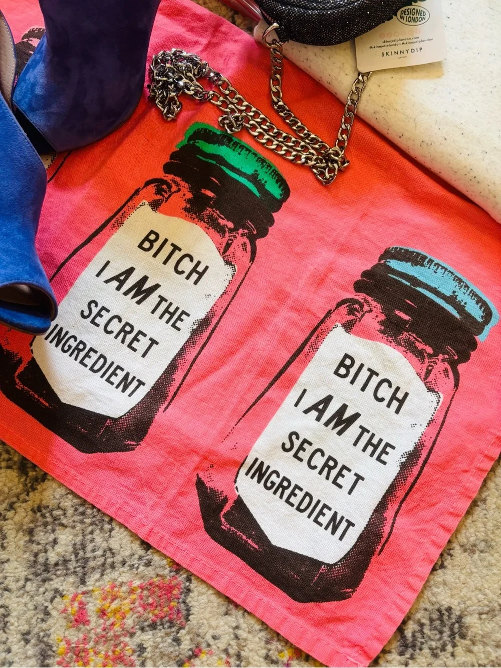 Spicy Kitchen Decor  “Secret Ingredient” Hot Pink Tea